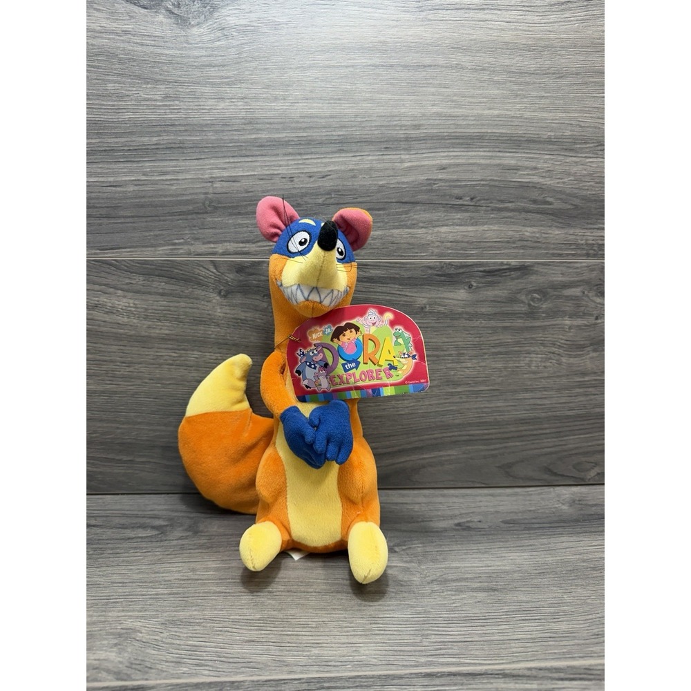 Vintage Dora The Explorer Swiper Fox 9" Plush Stuffed Animal Toy Gund Rare Tags